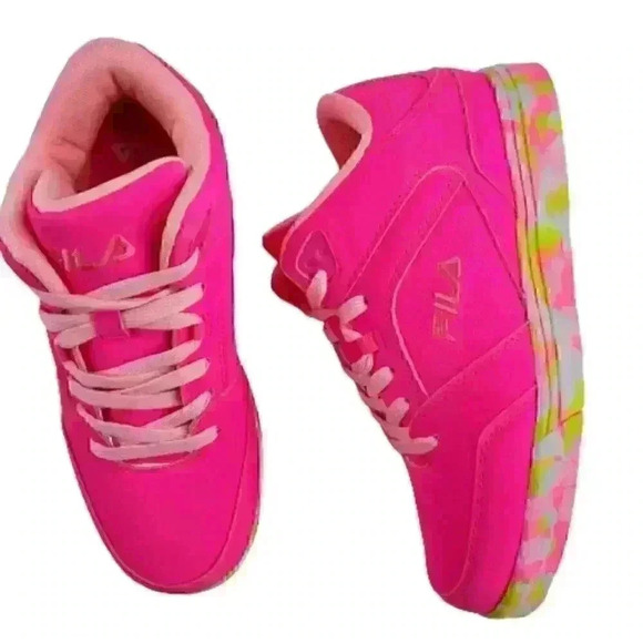 Fila Kid's Falina Mashup Sneakers Size 6 Pink - Picture 4 of 9